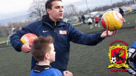 Gary Neville at Hough End Griffins Gary Neville at Hough End Griffins