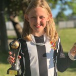 Girl with trophy