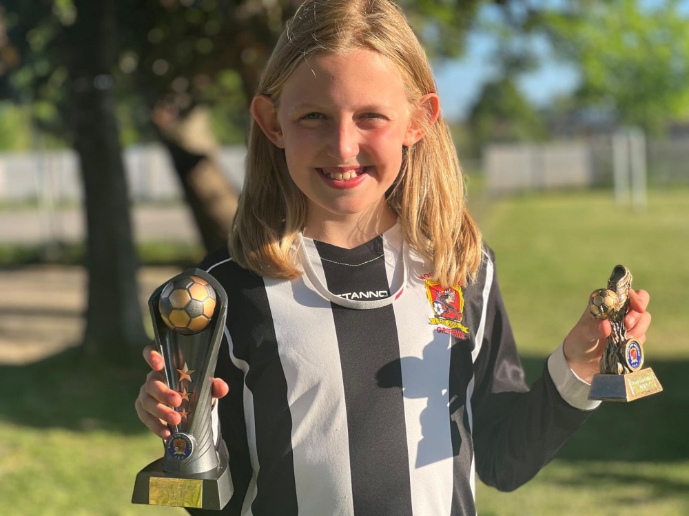 Girl with trophy