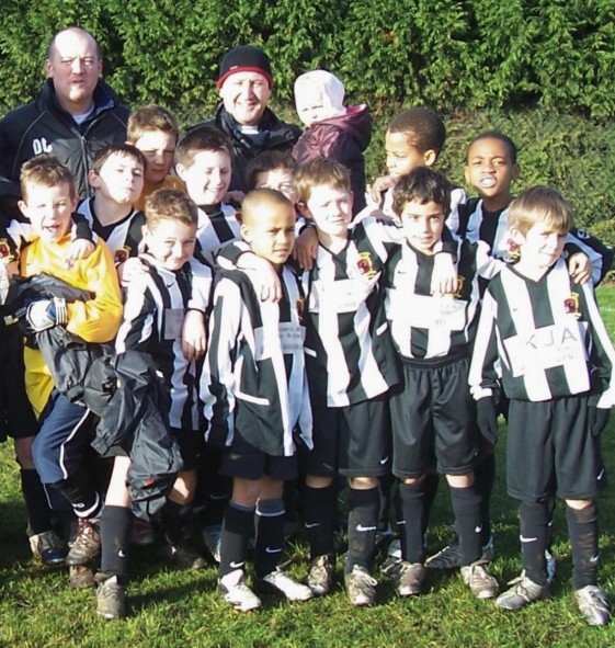 Group of young footballers